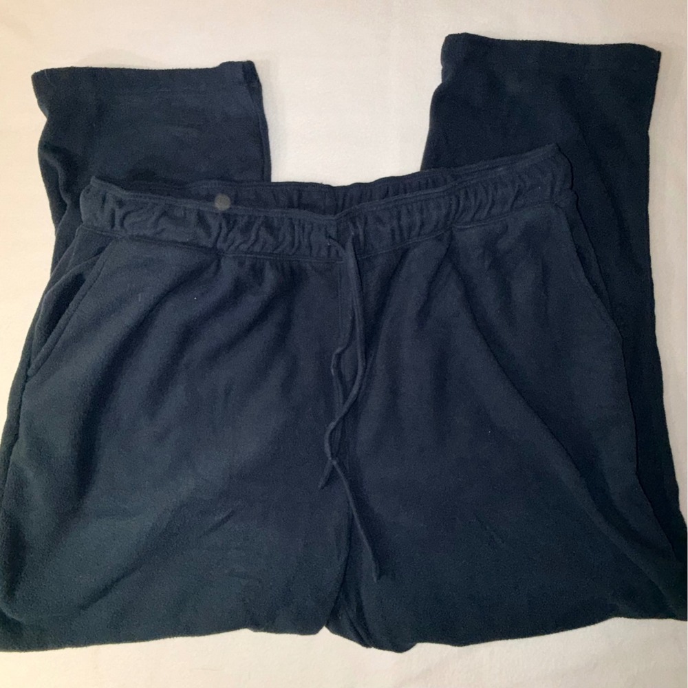 Lands' End Fleece Lounge Pants‎ Mens XXL 44-46 Navy Blue  Drawstring